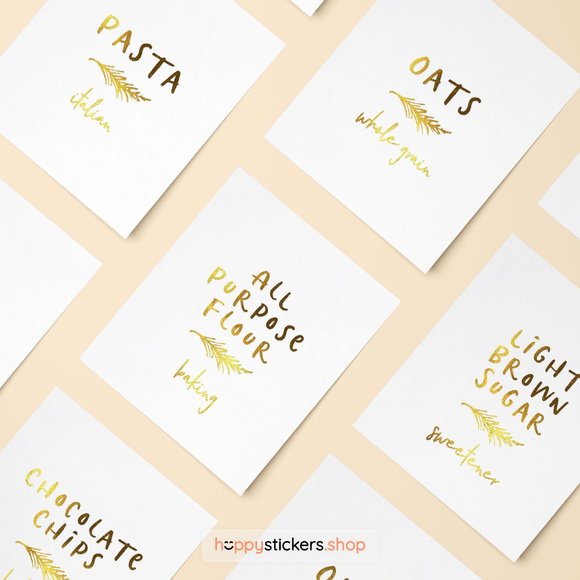 36 Labels • Poppit Minimalist Pantry for Kitchen Storage • Organization Labels - Picture 10 of 17